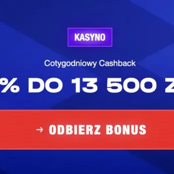 15% do 13 500zł w cotygodniowym Cash backu w BankonBet