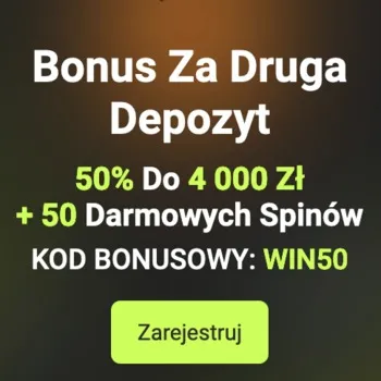 Drugi depozyt powiększony o 50% do 4 000zł z FS w Winawin Drugi depozyt powiększony o 50% do 4 000zł z FS w Winawin
