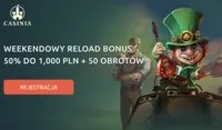 Reload Bonus w Casinia i 50 free spinów