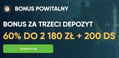 Trzeci bonus na start w kasynie Spinline